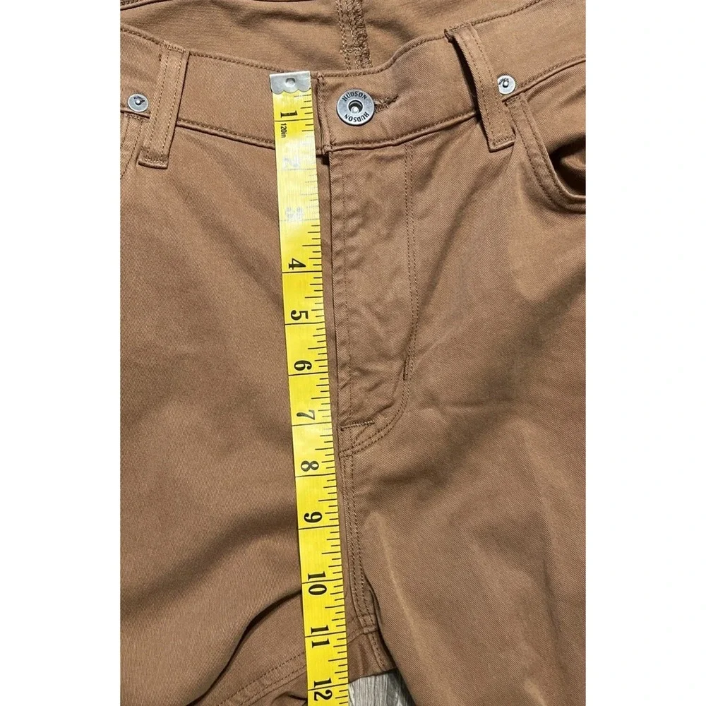 Hudson Blake Slim Straight Zip Fly Brown Men's Chino Flat Front Pants Size 36x35